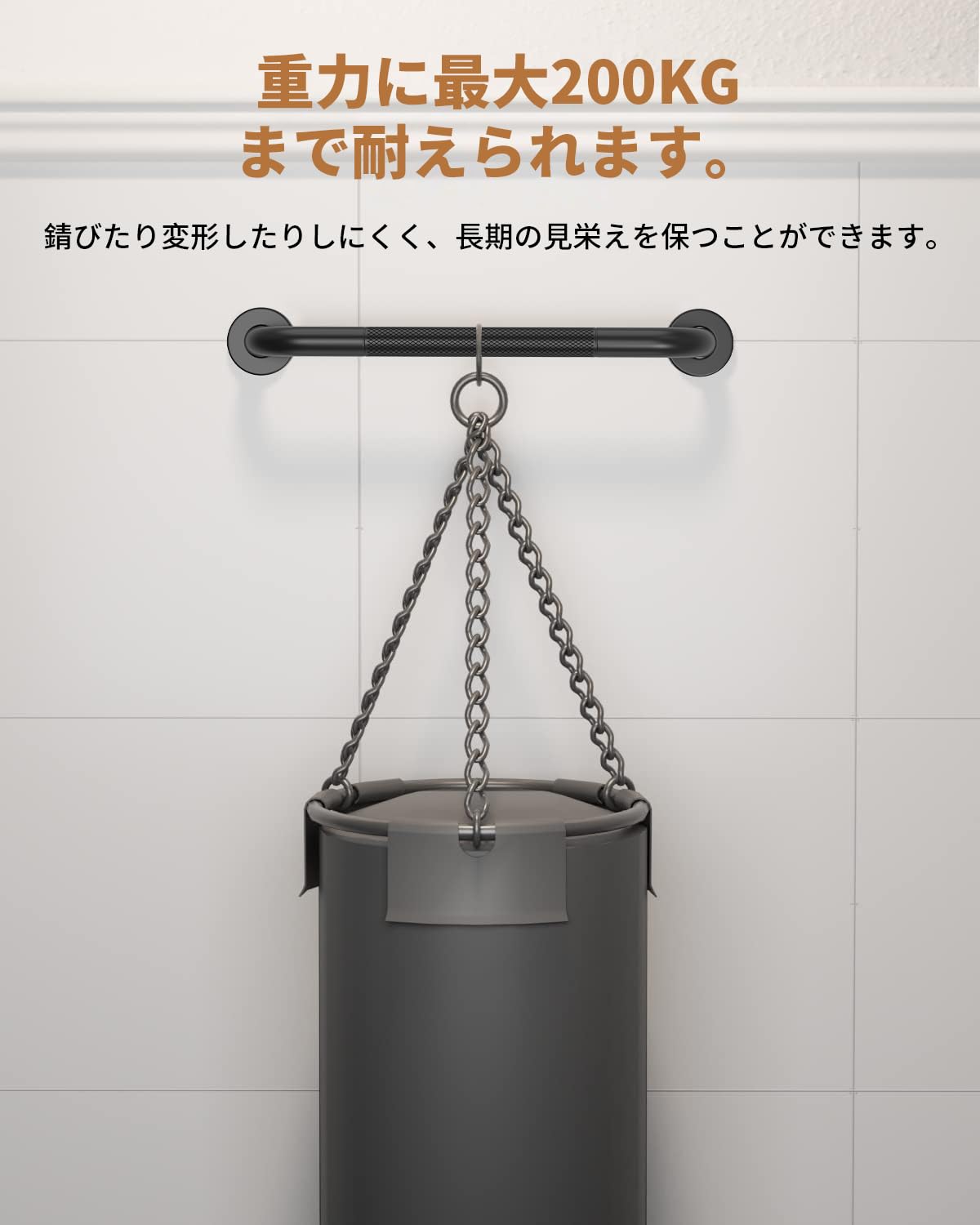 Amazon.co.jp: 手すり お風呂 浴槽 手すり ブラック 長い40cm 1個